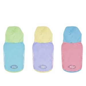Breathable mesh hooded dog vest in three colorblock designs with Believe In Yourself tag