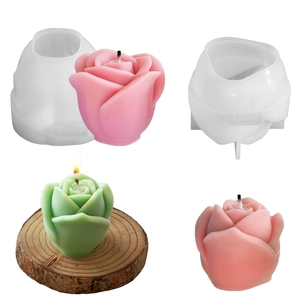 Rose Flower 3D Silicone Mold For Scented Candle Handmade Resin Gypsum DIY Crafting Tool Flexible Heat Resistant Decor