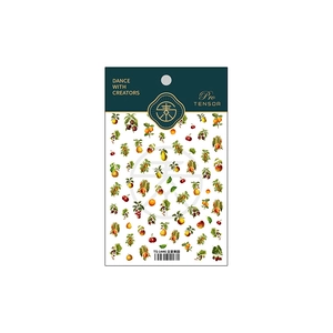 Stickers nail art 3D Lixia Orchard avec motifs de fruits comme cerise et agrumes