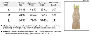 Tableau des tailles détaillé pour robe dos nu à imprimé dentelle en CM pour S, M, L