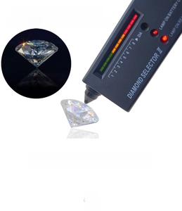 Moissanite diamond tester showing high thermal conductivity on s925 silver earring stone