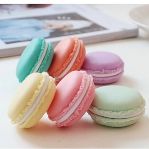 Mini macaron jewelry organizer set with 6 colorful portable storage boxes for accessories