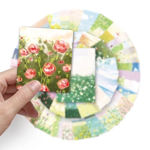 50 autocollants de fleurs à l'huile pour scrapbooking DIY et bouteilles d'eau
