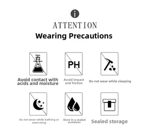 Jewelry care guide with icons showing maintenance tips for 999 sterling silver bracelets