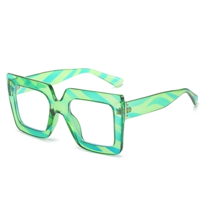 Women Fashion Square Optical Glasses Oversized PC Frame Blue Light Blocking Computer Eye Protection Anti-Glare