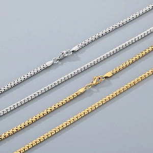 Stainless Steel Franco Chain Necklace And Bracelet Keel Link Jewelry For Men Women Electroplated Fashion Accessories