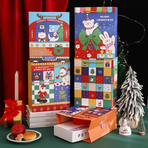 Detailed view of festive Christmas gift bags with cartoon patterns and sturdy rope handles