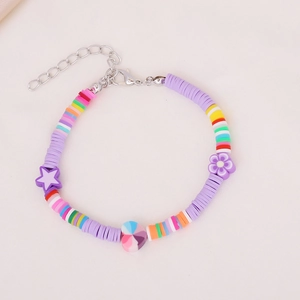 Bohemian colorful handmade beaded bracelet with stars and hearts for women