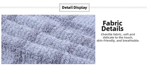 Close-up of soft purple chenille fabric showing breathable and skin-friendly texture