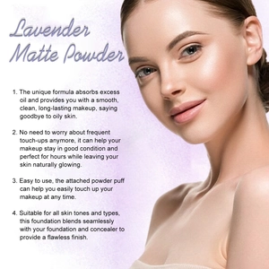 Lavender matte powder for long-lasting oil control and a natural flawless makeup finish