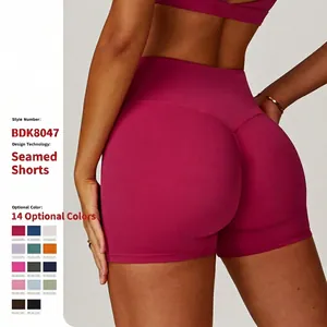 Women High Waist Yoga Shorts Butt Lifting Tummy Control Athletic Workout Shorts Cloud Feel Nylon Spandex Gym Biker Shorts