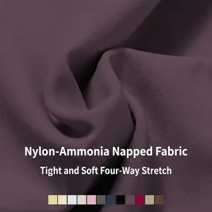 Brushed nylon-spandex yoga tank top with four-way stretch fabric in deep purple