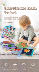 Livres éducatifs en tissu doux avec thèmes animaux et fruits pour l'éveil des bébés