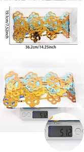 Detailed size and weight measurement of laser cut pet paw party backdrop decorations
