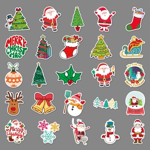 50 pieces of waterproof Christmas cartoon stickers for DIY laptops and skateboards