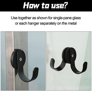 Detailed instructions for using magnetic metal hooks on single-pane glass or metal surfaces