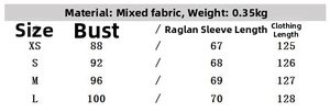 Detaillierte Größentabelle für bedrucktes V-Ausschnitt Freizeitkleid mit Maßangaben