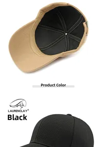 Dettaglio delle cuciture interne e della fascia antisudore del cappello in twill