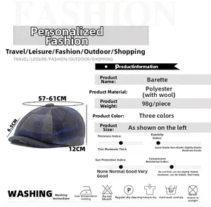 Guide des tailles détaillé et infos matières pour le béret à carreaux en laine