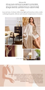Luxurious champagne silk satin robe and V-neck slip dress set with elegant waist tie detail