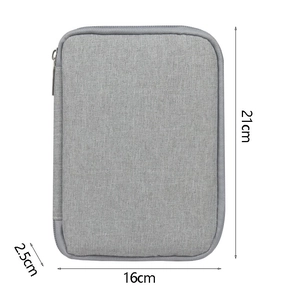 Gray Oxford fabric storage bag for Apple Watch straps, size 21x16x2.5cm, rectangular design