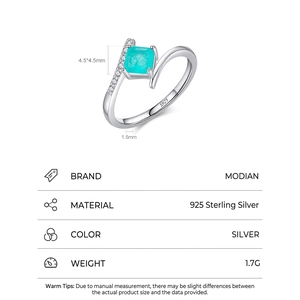 Elegant 925 sterling silver ring with square paraiba blue gemstone and small zircon accents