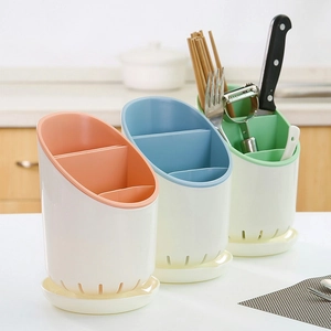 Plastic Chopstick Holder Detachable Draining Cutlery Organizer For Spoon Knife Fork Kitchen Storage Simple Nordic Style