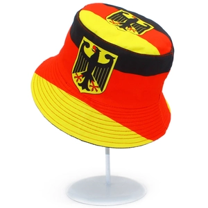 German flag pattern bucket hat with eagle emblem for outdoor street style fashion