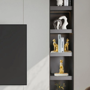 Golden Egyptian Bastet cat statues and bookends for modern home shelf decor