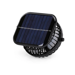 Solar powered mini fan with adjustable bracket and solar panel for outdoor hats