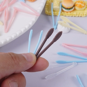 Miniature colorful food tweezers for DIY dollhouse accessories and tiny kitchen play sets