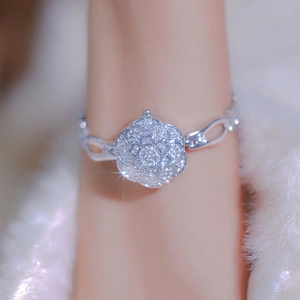 Women Jewelry Watch Camellia Flower Flip Cover Full Rhinestone Mother Of Artificial Pearl Dial Alloy Bracelet Vintage Elegant