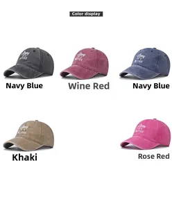 Aperçu des coloris de casquettes en coton délavé avec broderie Strong AS A MOTHER