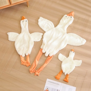 Giant White Goose Plush Toy Skin Shell Unfilled Semi-Finished Cartoon Animal Goose Plush Skin With Zipper For DIY Craft Gift