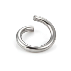Silver stainless steel open jump rings for DIY jewelry making with polished finish
