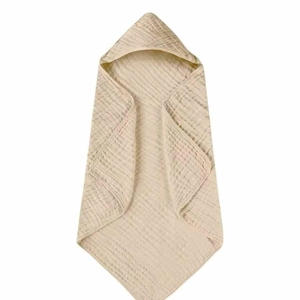 Baby Hooded Bath Towel Muslin Cotton Multi Layer Breathable Soft Swaddle Blanket For Infants Toddlers