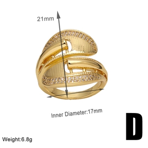 Macro shot showing dimensions of double-layered gold-plated ring with zircons