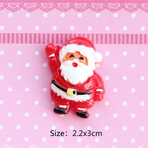 Detailed view of Santa Claus resin craft charm for DIY decor, size 2.2x3cm