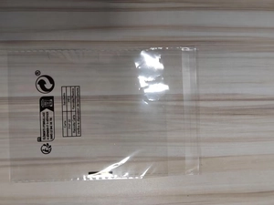 Detail of recyclable PP 5 plastic packaging bag with clear sorting and disposal instructions