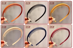 Morandi colors frosted headbands with fine teeth in six various stylish shades