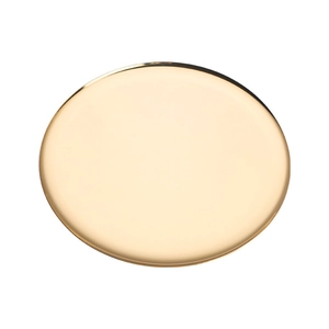 Nordic golden stainless steel round tray for jewelry and cosmetics storage on white background