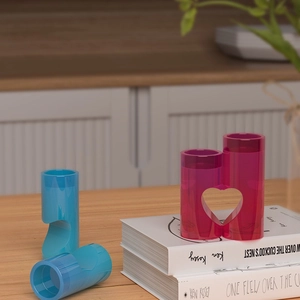 Stampo in silicone a forma di cuore a S per candelabri in gesso fai-da-te in stile moderno