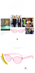 Pink cat eye sunglasses with irregular frames and durable electroplated finish