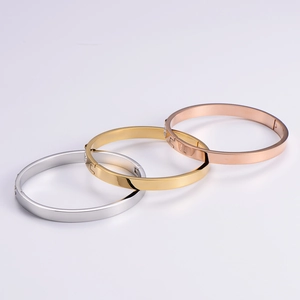 Minimalist nail bangles with crystals in silver, gold, and rose gold finishes