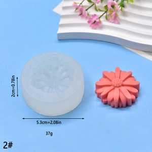 Daisy flower silicone mold for handmade soap, chocolate and DIY fondant crafting