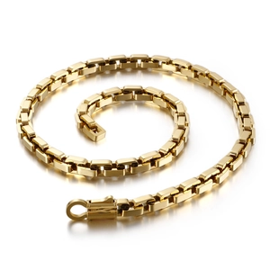 Herren Box Kette Halskette 316 Edelstahl Geometrische Glieder Hip Hop Punk Stil Schmuck Geschenk