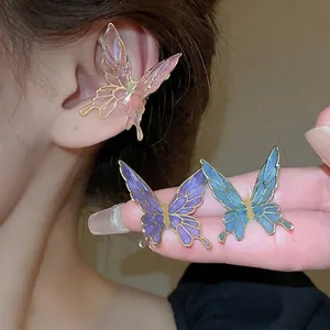 Butterfly Ear Cuffs Alloy Enamel Non Pierced Fairy Sweet Fashionable Wrap Jewelry For Women