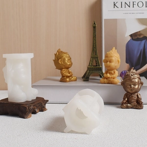 Moule en silicone Monkey King avec figurines en résine pour bougies et loisirs créatifs