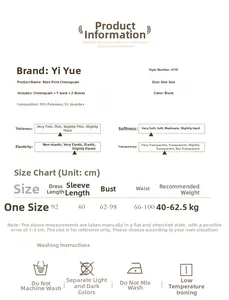 Size chart and specifications for the sexy velvet cheongsam cosplay set in black