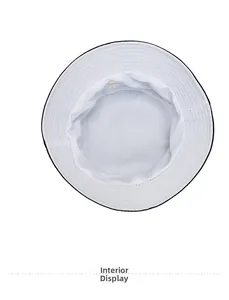 Detailed interior view showing neat stitching and small yellow daisy flower embroidery